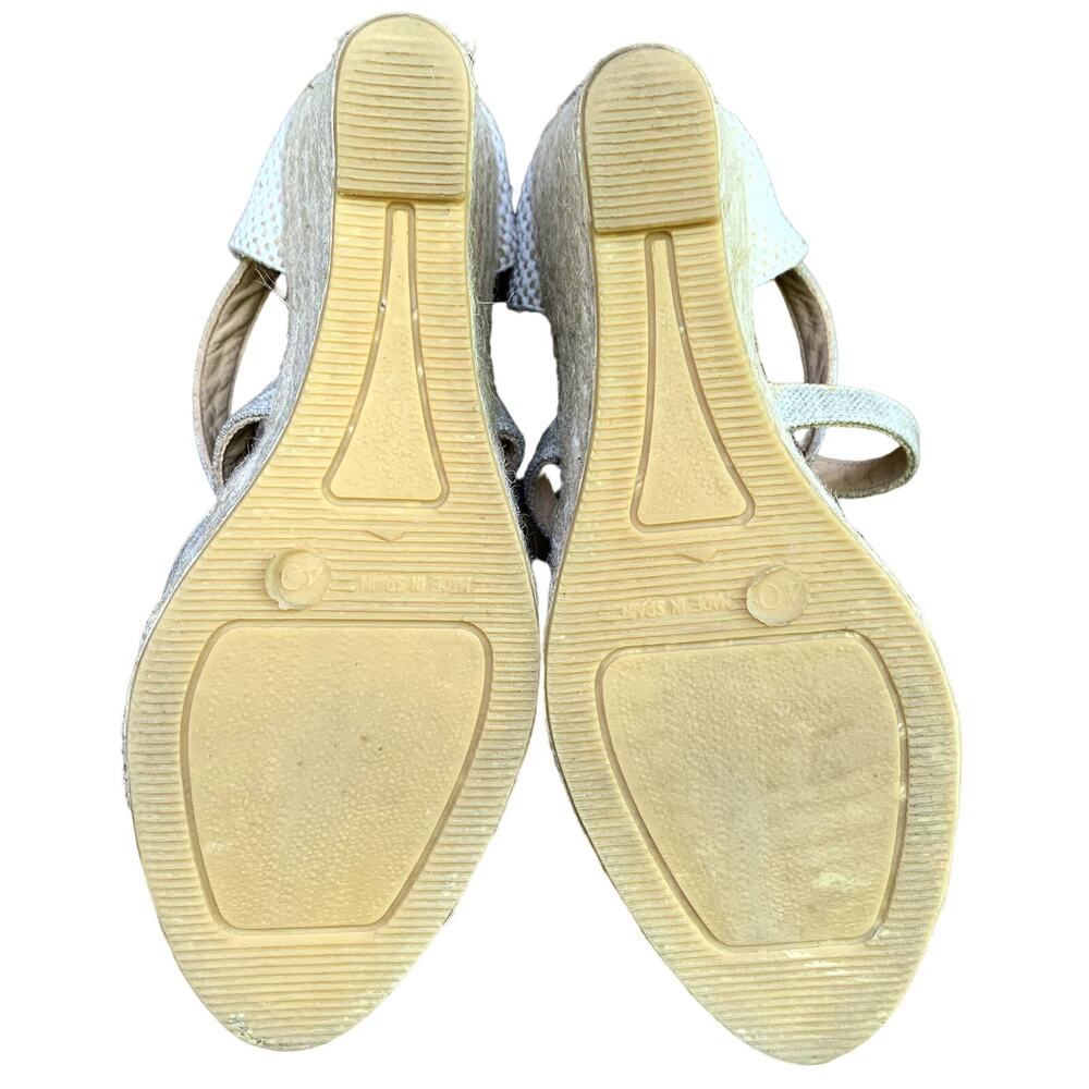 Bettye Muller Katy Espadrille Sandals Shoes Tan Canvas EU 40 US 9.5 - Picture 6 of 11